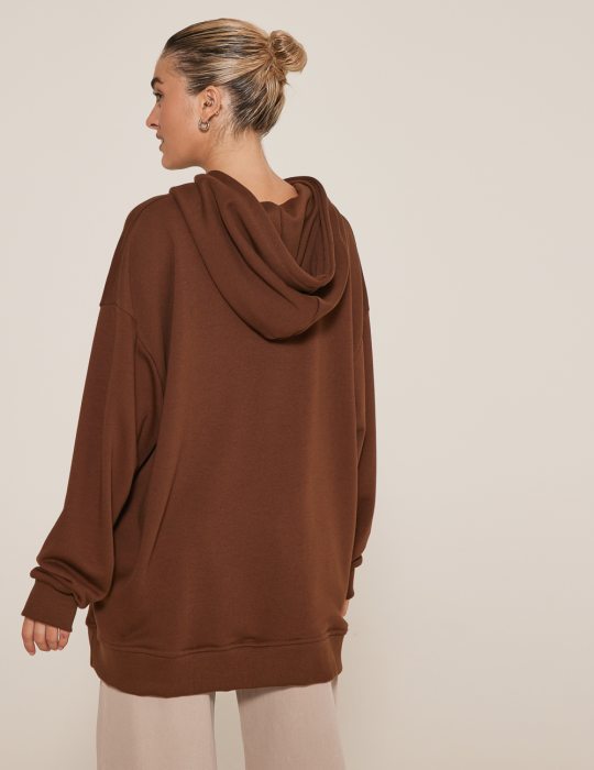 Γυναικείο φούτερ μπλούζα μακρύ με κουκούλα