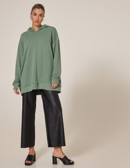 Γυναικείο φούτερ μακρύ μπλουζάκι με κουκούλα