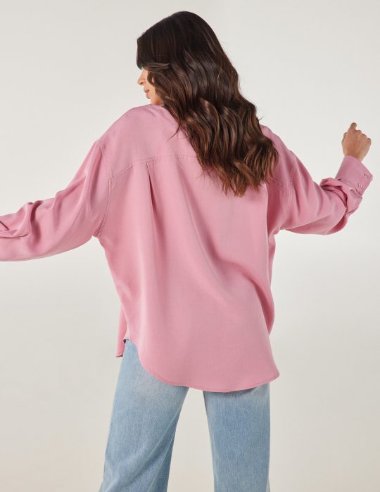 Γυναικείο μακρύ oversized casual πουκάμισο μακρυμάνικο