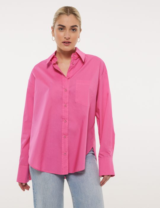 Γυναικείο ανοιξιάτικο oversized πουκάμισο μακρύ