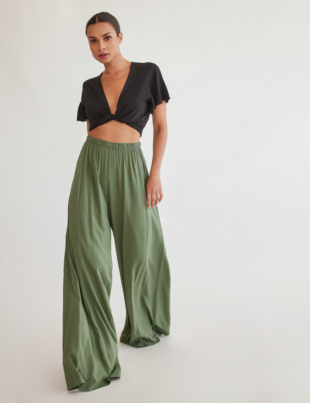 Woman high-waist wide trousers | MINDYOURSTYLE