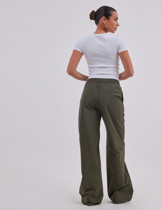 Γυναικείο casual παντελόνι με δέσιμο και λάστιχο