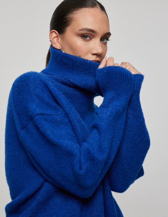 Γυναικείο casual ριχτό πουλόβερ μακρύ