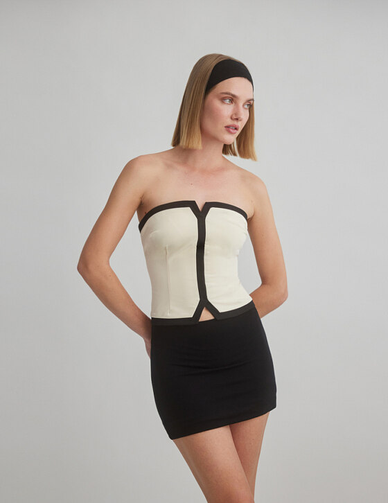 TEXTURED CORSET TOP - only one