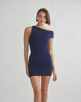 One-shoulder ελαστικό μίνι φόρεμα