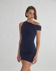 One-shoulder ελαστικό μίνι φόρεμα
