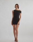 One-shoulder ελαστικό μίνι φόρεμα