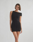 One-shoulder ελαστικό μίνι φόρεμα