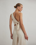 One-shoulder μπλούζα με δέσιμο στην πλάτη