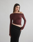 Μακρυμάνικη μπλούζα one-shoulder από bamboo