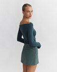 Μακρυμάνικη μπλούζα one-shoulder από bamboo