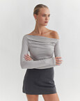 Μακρυμάνικη μπλούζα one-shoulder από bamboo