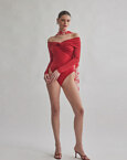 Off-shoulder κορμάκι με ανεστραμμένο ντεκολτέ