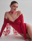 Off-shoulder κορμάκι με ανεστραμμένο ντεκολτέ