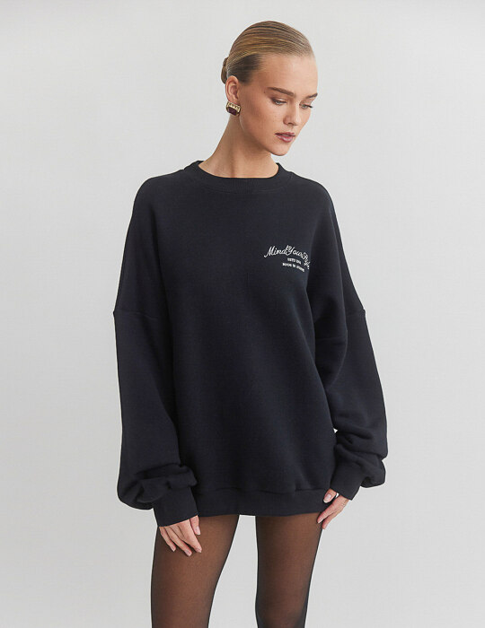 Oversized embroidered sweatshirt sale