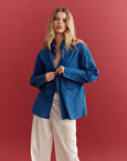 Basic oversized πουκάμισο με αποσπώμενη ζώνη