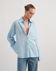 Basic oversized πουκάμισο με αποσπώμενη ζώνη