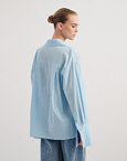 Basic oversized πουκάμισο με αποσπώμενη ζώνη