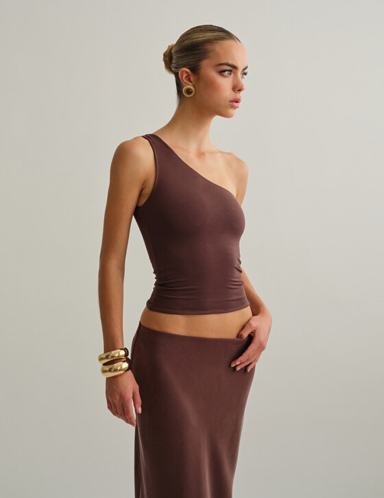 Γυναικεία one-shoulder μπλούζα bamboo