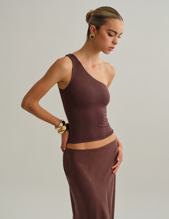 Γυναικεία one-shoulder μπλούζα bamboo