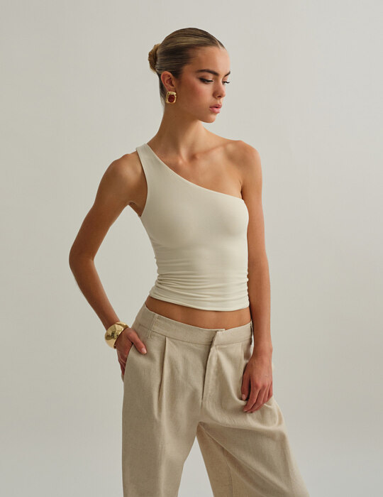 Γυναικεία one-shoulder μπλούζα bamboo