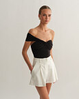 One-shoulder κορμάκι με σούρες