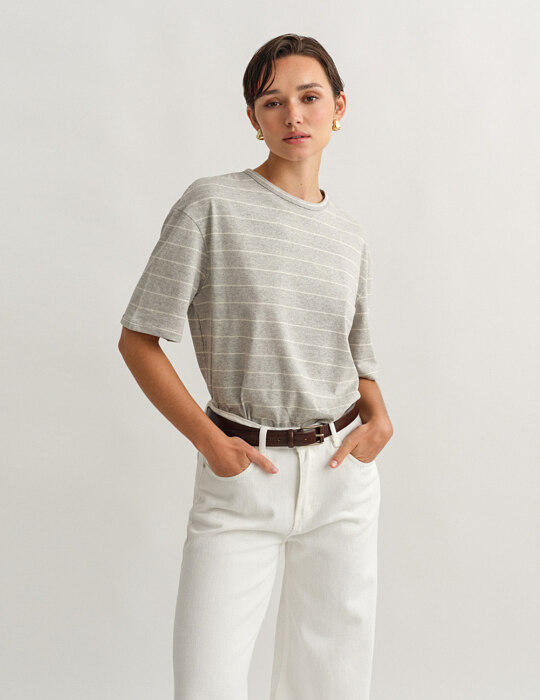 Oversized ριγέ t-shirt