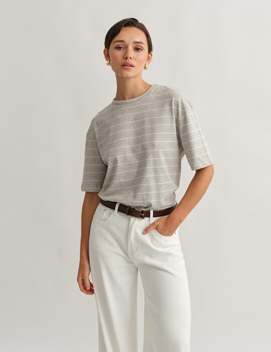 Oversized ριγέ t-shirt