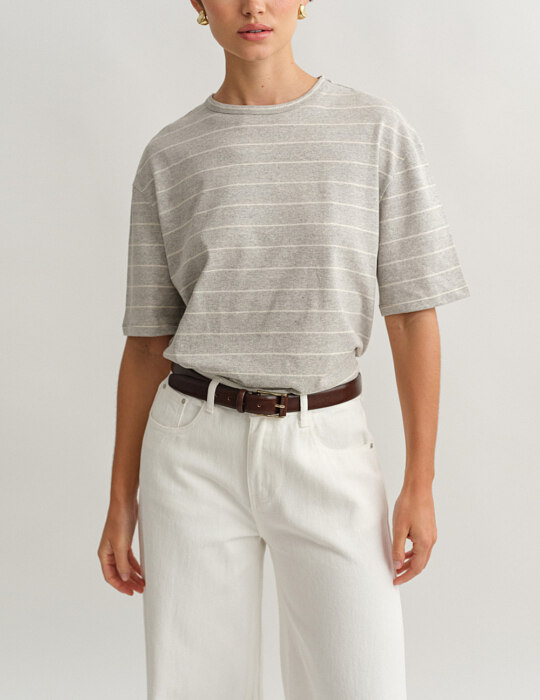Oversized ριγέ t-shirt