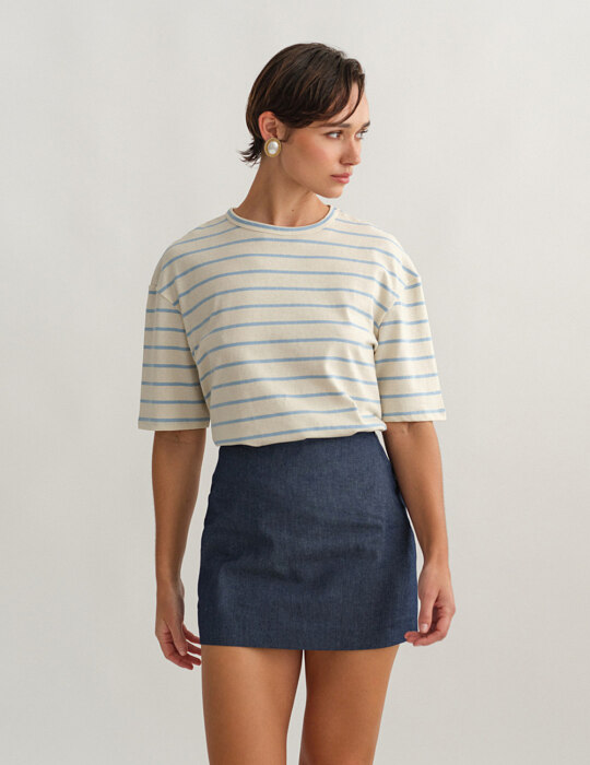 Oversized ριγέ t-shirt