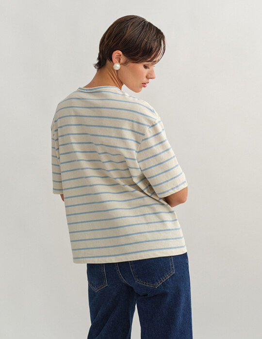 Oversized ριγέ t-shirt