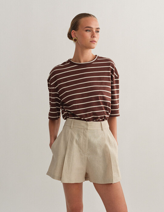 Oversized ριγέ t-shirt