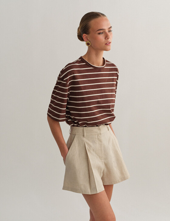Oversized ριγέ t-shirt