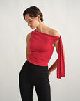 One-shoulder τοπ με δέσιμο
