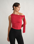 One-shoulder τοπ με δέσιμο
