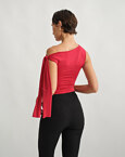 One-shoulder τοπ με δέσιμο
