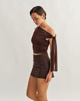 One-shoulder τοπ με δέσιμο