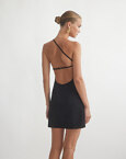 One-shoulder μίνι φόρεμα με ανοιχτή πλάτη