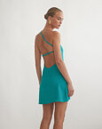 One-shoulder μίνι φόρεμα με ανοιχτή πλάτη