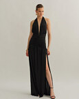 Maxi halter φόρεμα με σούρες