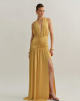 Maxi halter φόρεμα με σούρες