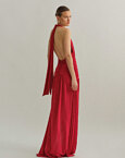 Maxi halter φόρεμα με σούρες