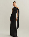 One-shoulder maxi φόρεμα με δέσιμο