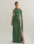 One-shoulder maxi φόρεμα με δέσιμο