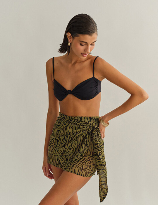 Παρεό με δέσιμο animal print
