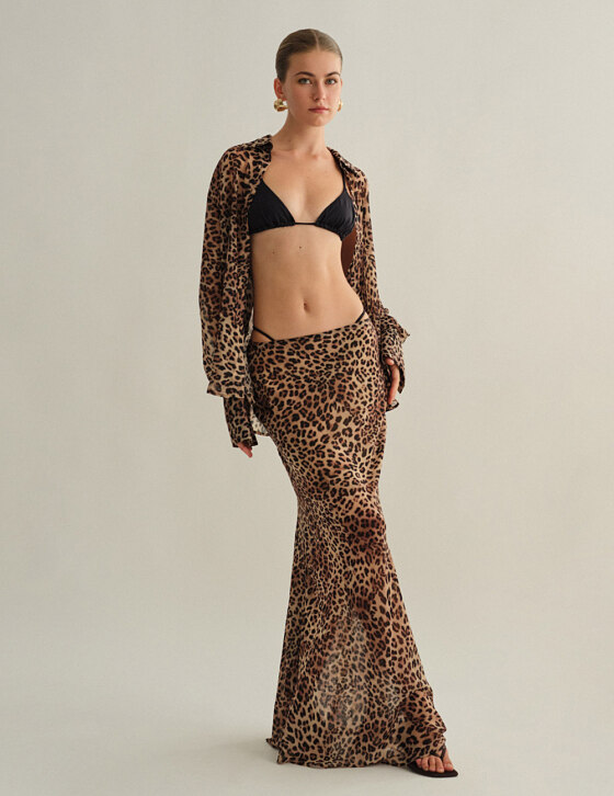 Μακριά φούστα animal print