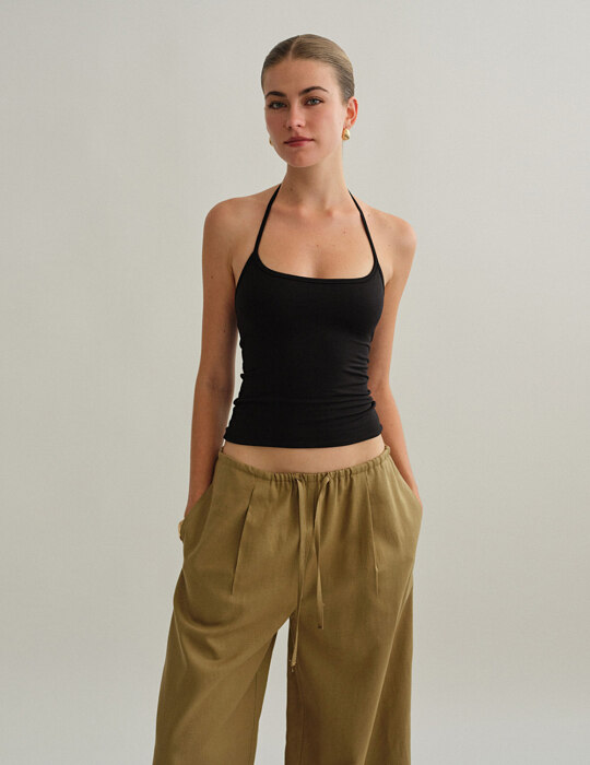 Halter τοπ με δέσιμο bamboo