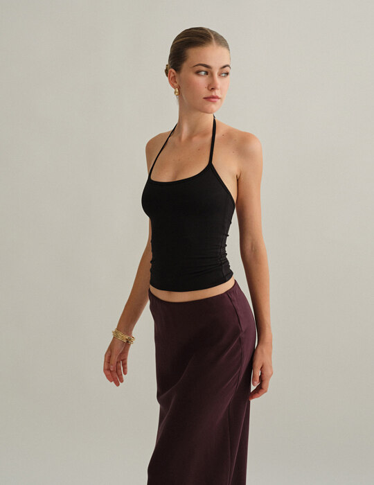 Halter τοπ με δέσιμο bamboo