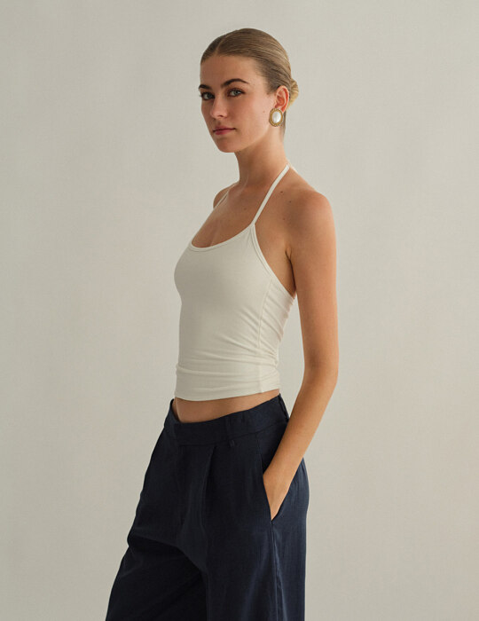 Halter τοπ με δέσιμο bamboo