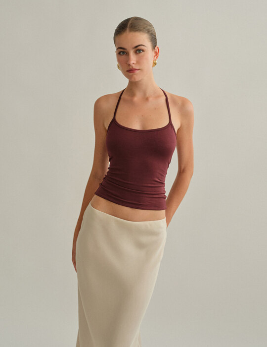 Halter τοπ με δέσιμο bamboo
